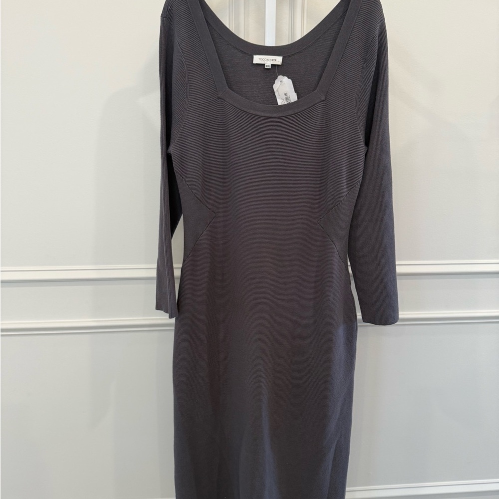 TOCCIN X RTR Grey Sweater Dress